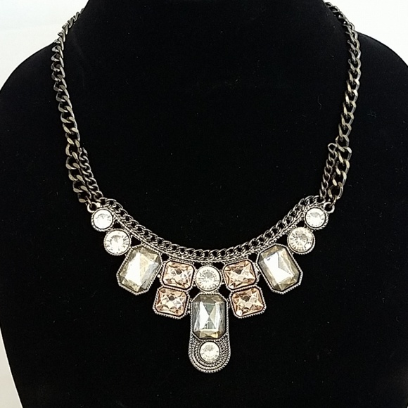 Big Rhinestone Chain Necklace - Picture 8 of 8